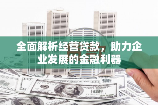 弥勒全面解析经营贷款，助力企业发展的金融利器