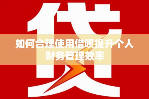 弥勒如何合理使用借呗提升个人财务管理效率