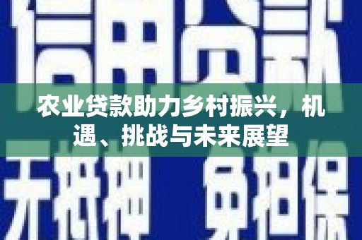 弥勒农业贷款助力乡村振兴，机遇、挑战与未来展望