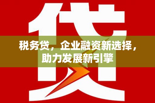 弥勒税务贷，企业融资新选择，助力发展新引擎