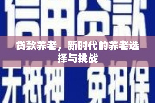 弥勒贷款养老，新时代的养老选择与挑战