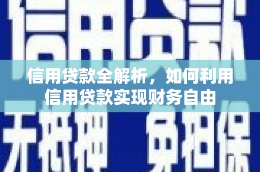 弥勒信用贷款全解析，如何利用信用贷款实现财务自由